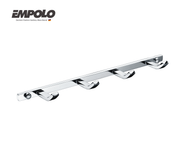 Hook strip with 4 hooks - brass