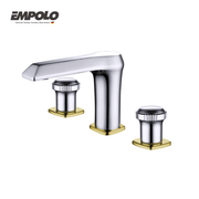 3 hole basin tap - Brass -  Hot & cold
