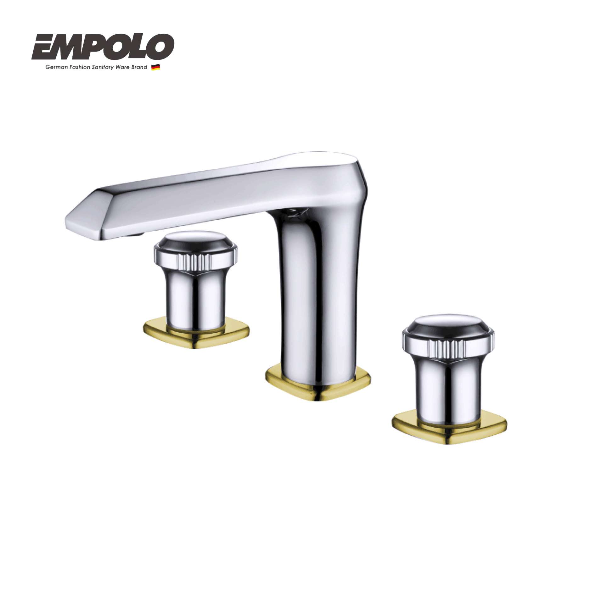 3 hole basin tap - Brass -  Hot & cold
