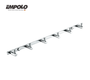 Hook strip with 6 hooks - brass