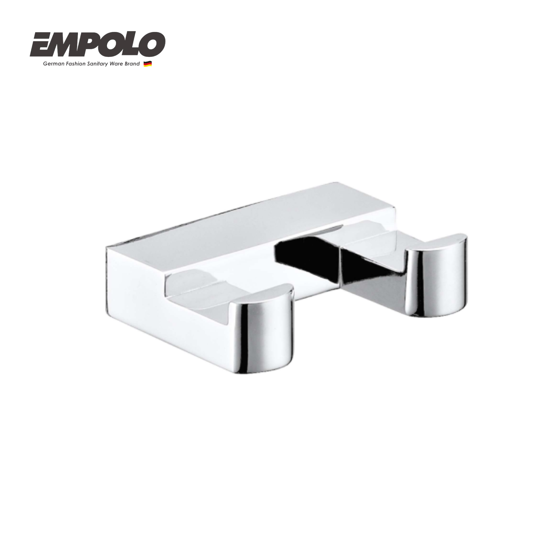 Double robe hook - Brass