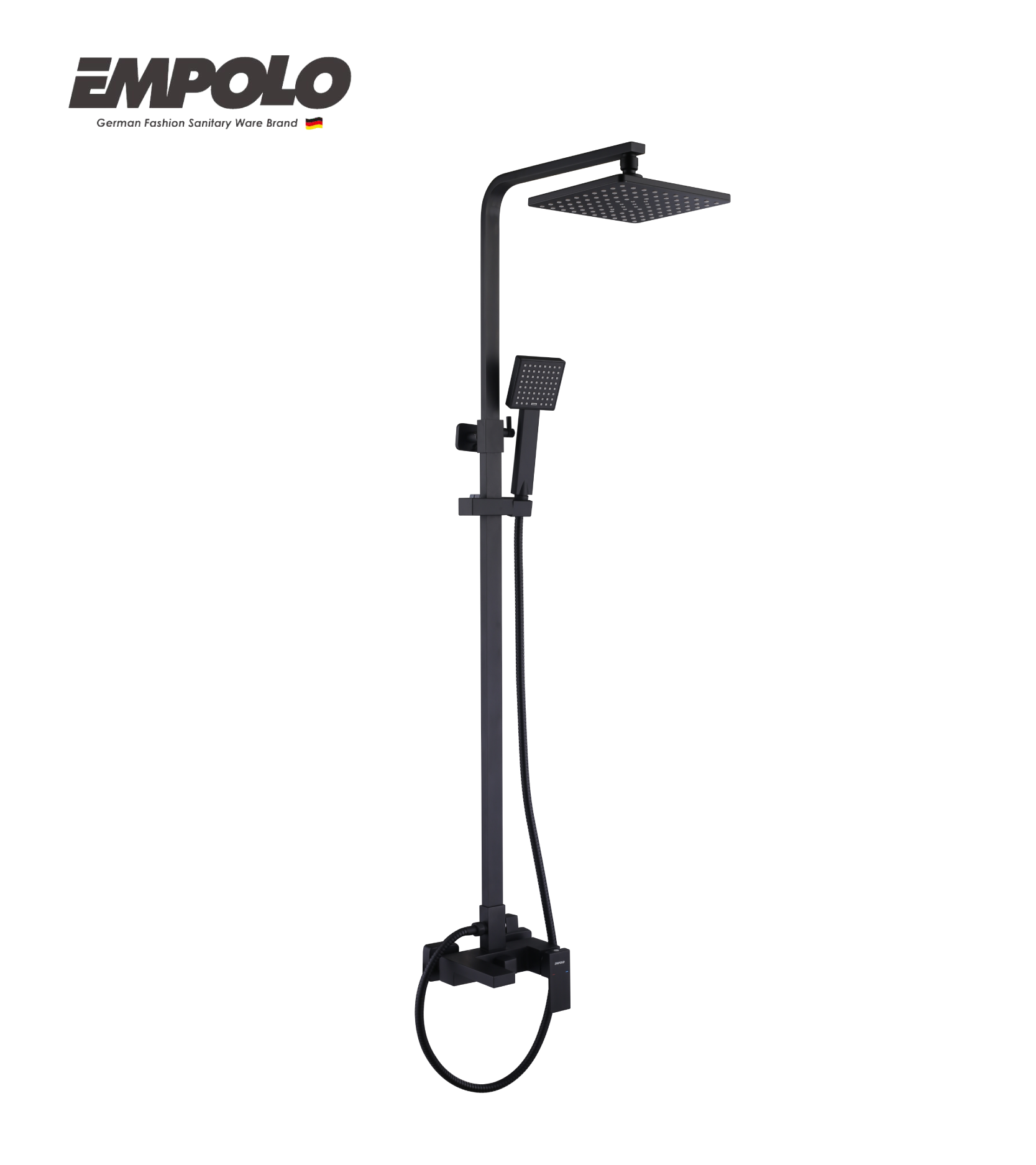 Rain shower column - Matte black