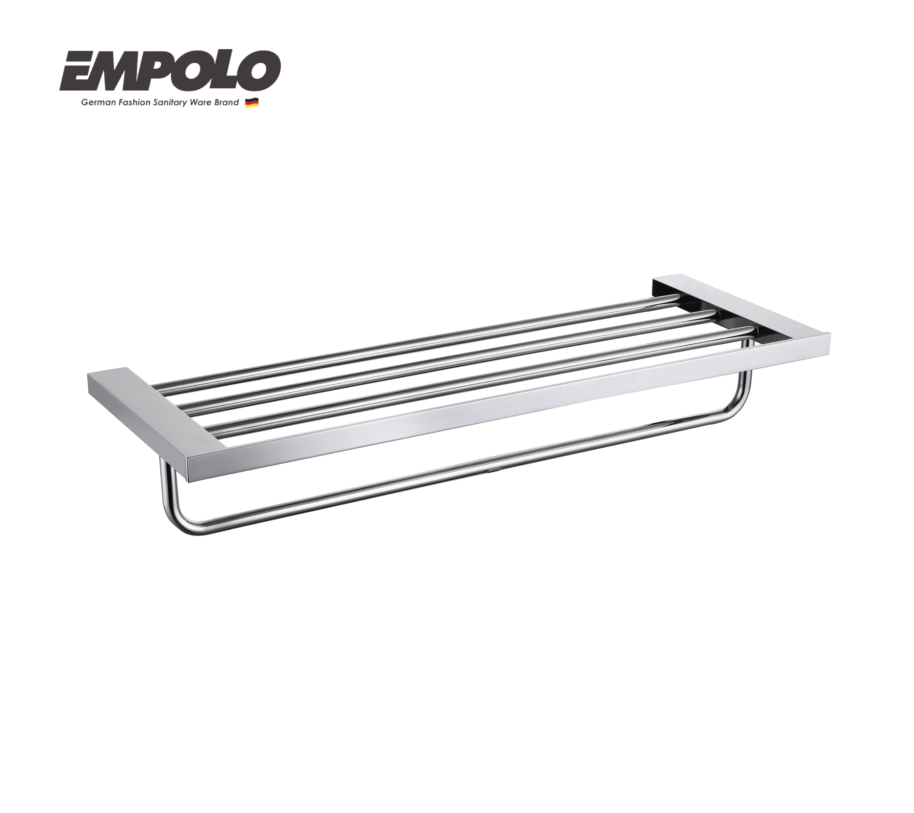 Double towel shelf - Brass