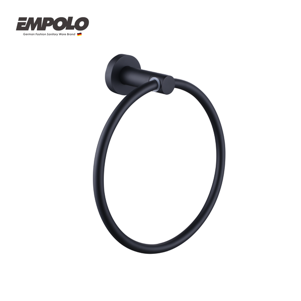 Towel ring - Brass - Matte black
