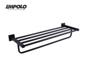 Double towel shelf - brass - Matte black