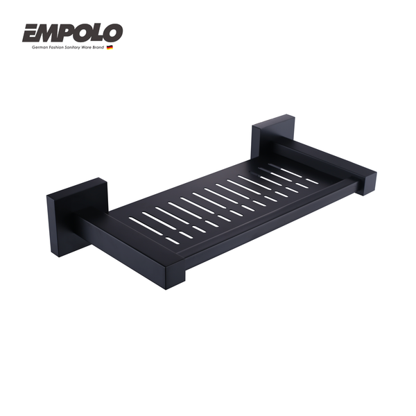 Wall shelf - Brass - Matte black