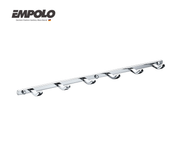 Hook strip with 6 hooks - brass