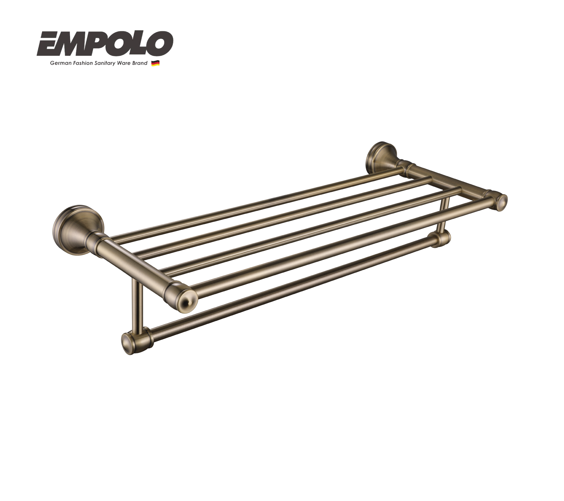 Double towel shelf - Brass & SS