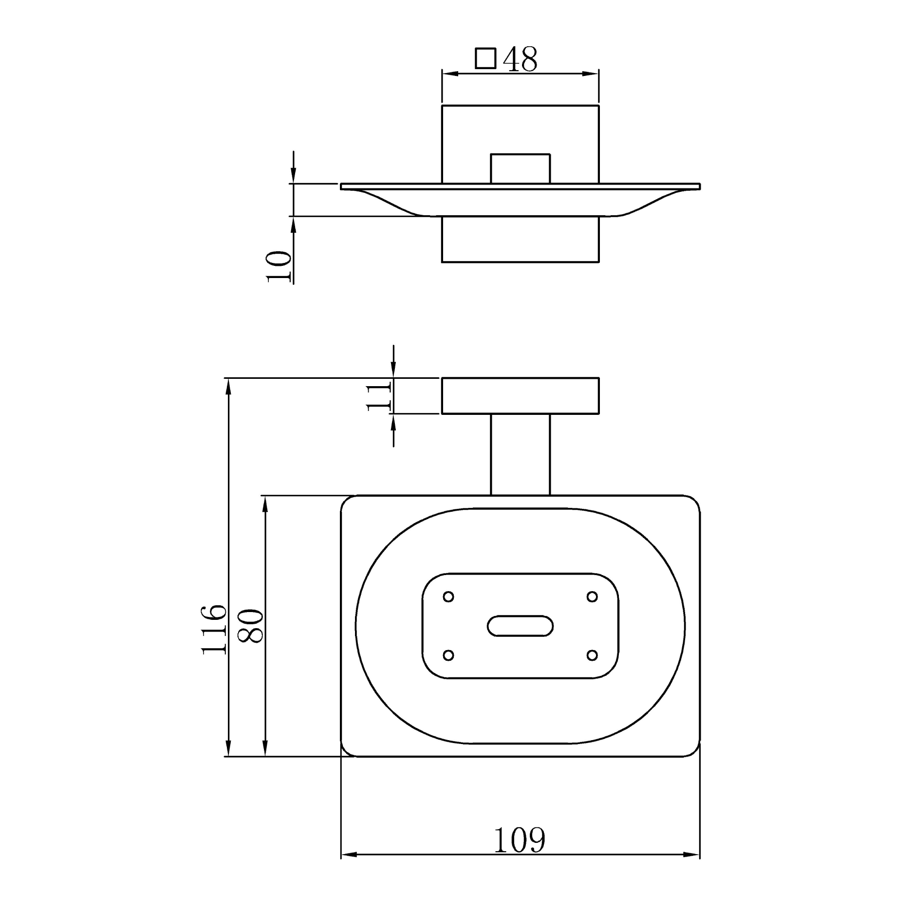 Soap dish holder - Brass