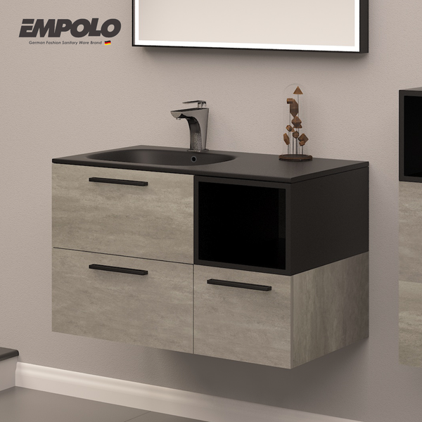 Artificial stone Basin - Glossy black