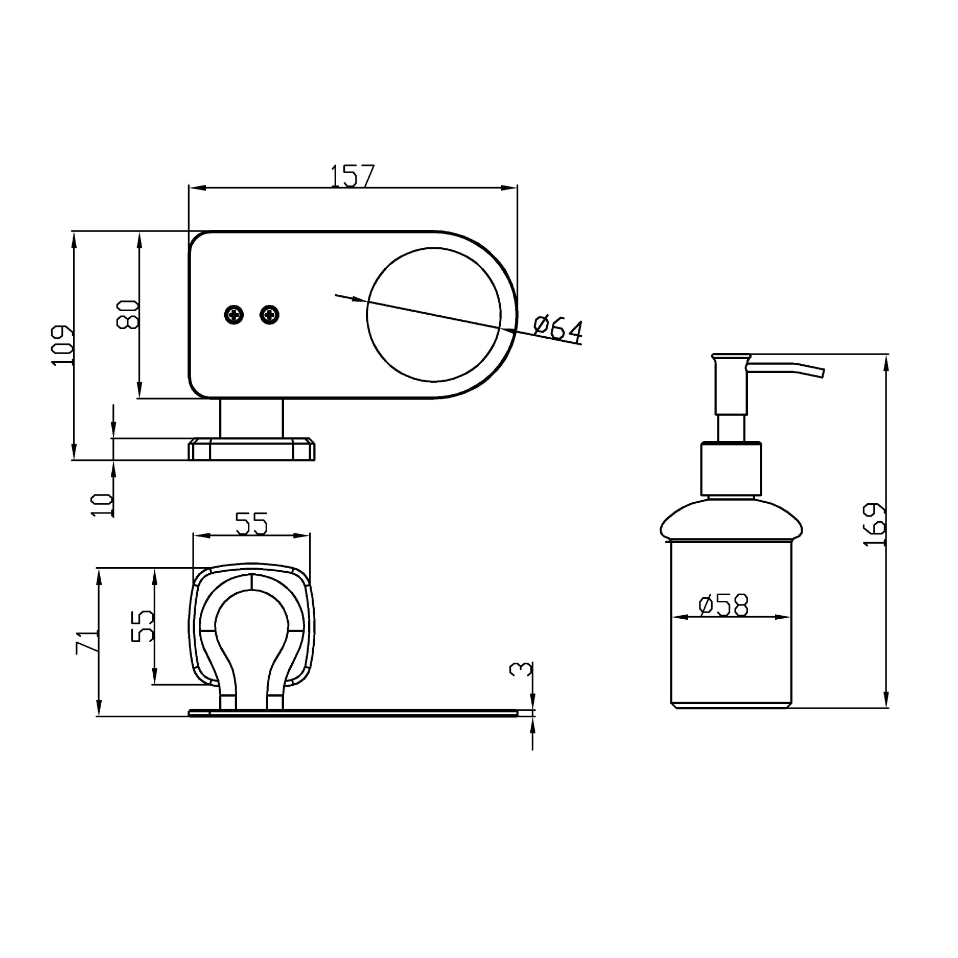 Soap dispenser - Brass