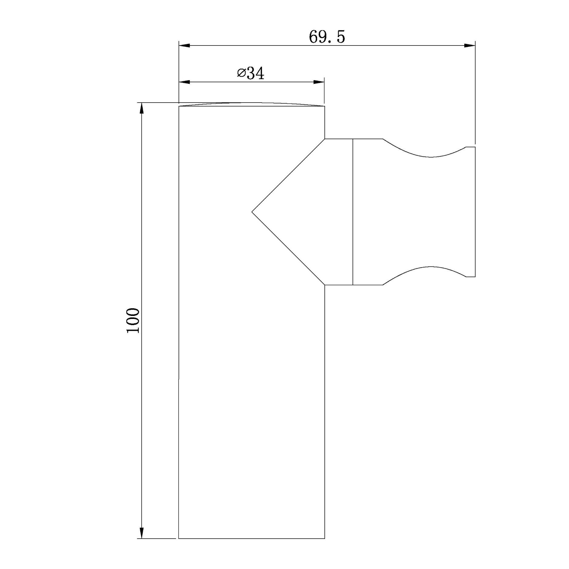 Shower holder - Brass