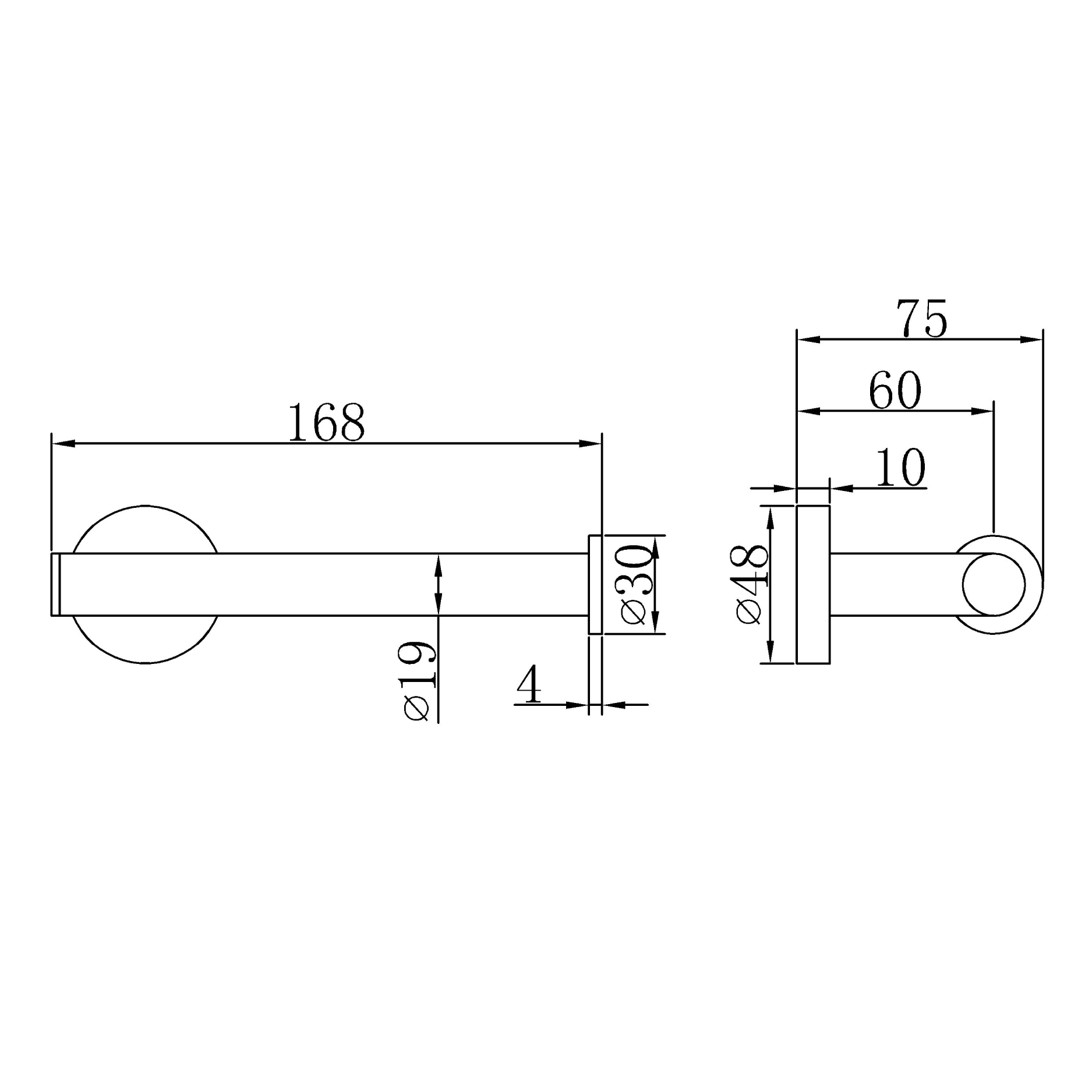Toilet paper holder - Brass & SS