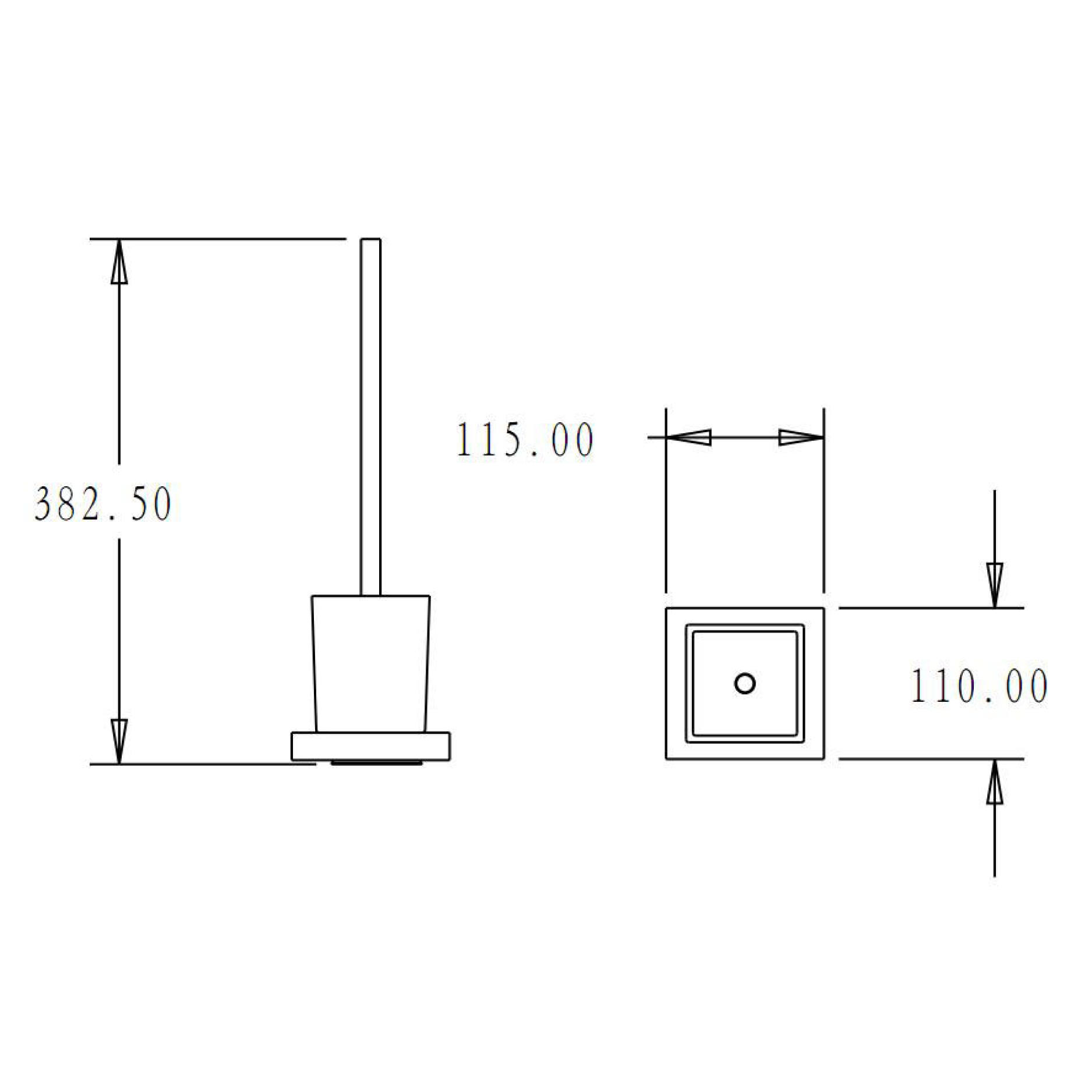 Toilet brush holder - Brass