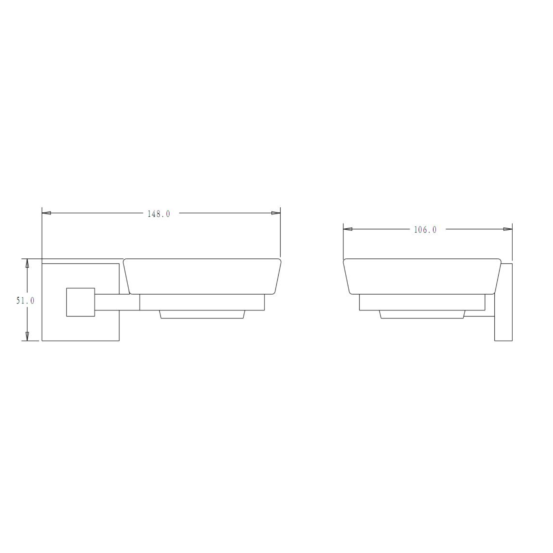 Soap dish holder - Brass - Matte black