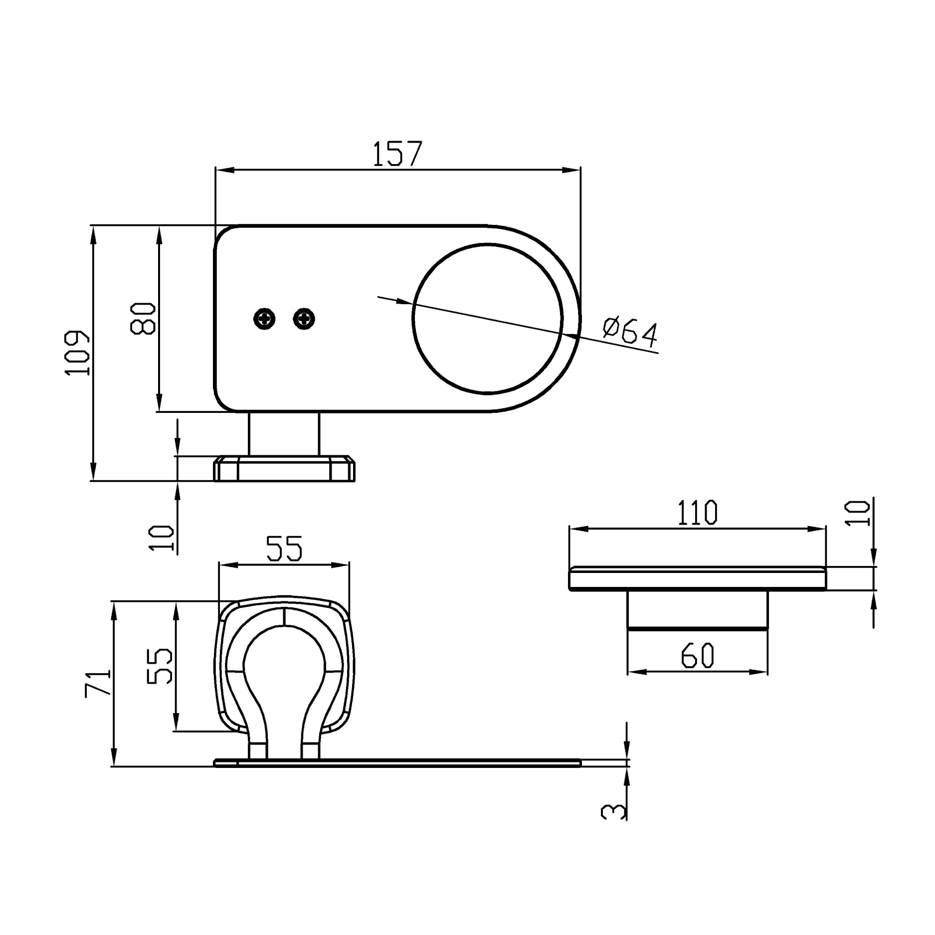 Soap dish holder - Brass