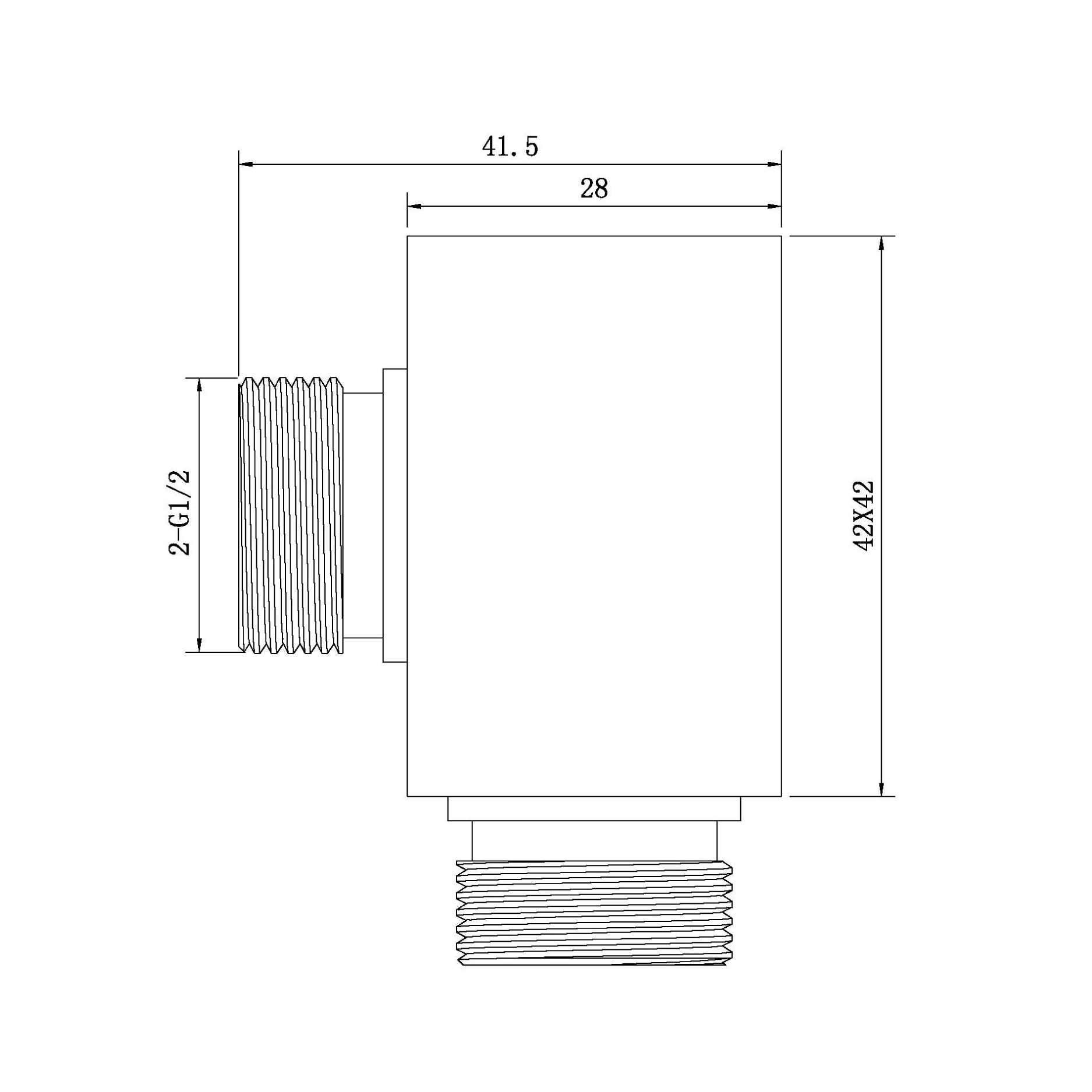 Shower elbow - Brass