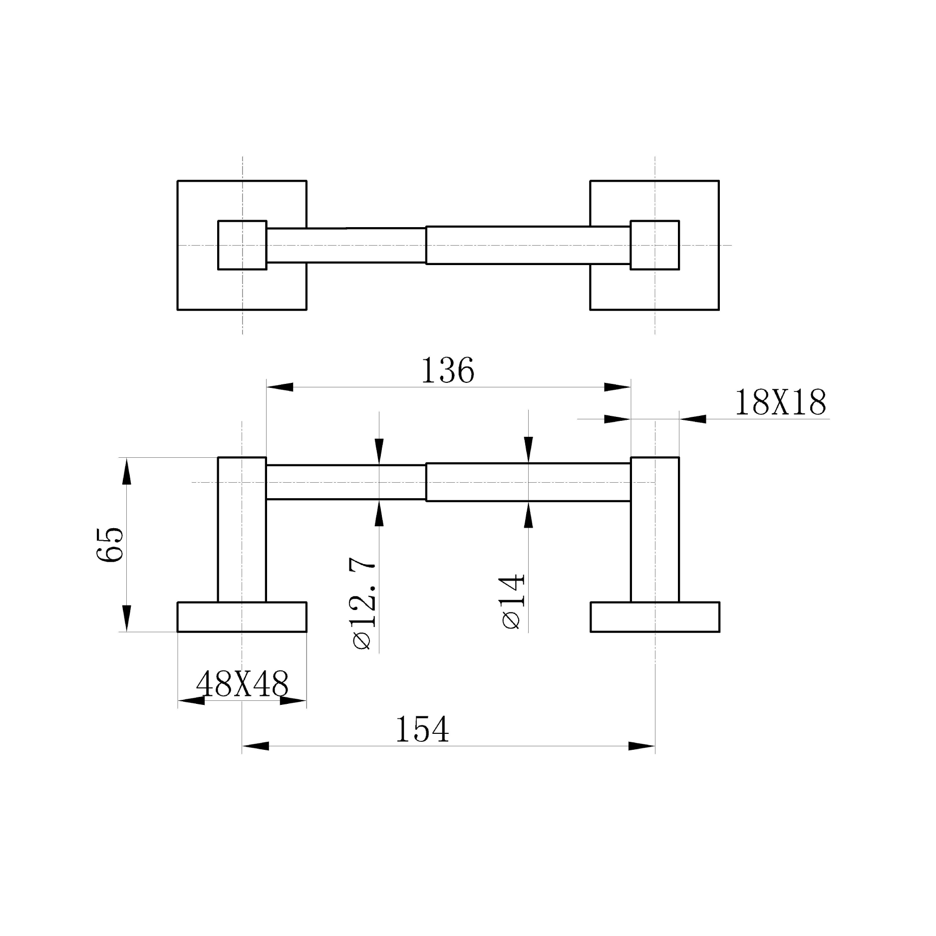 Toilet paper holder - Brass - Matte black