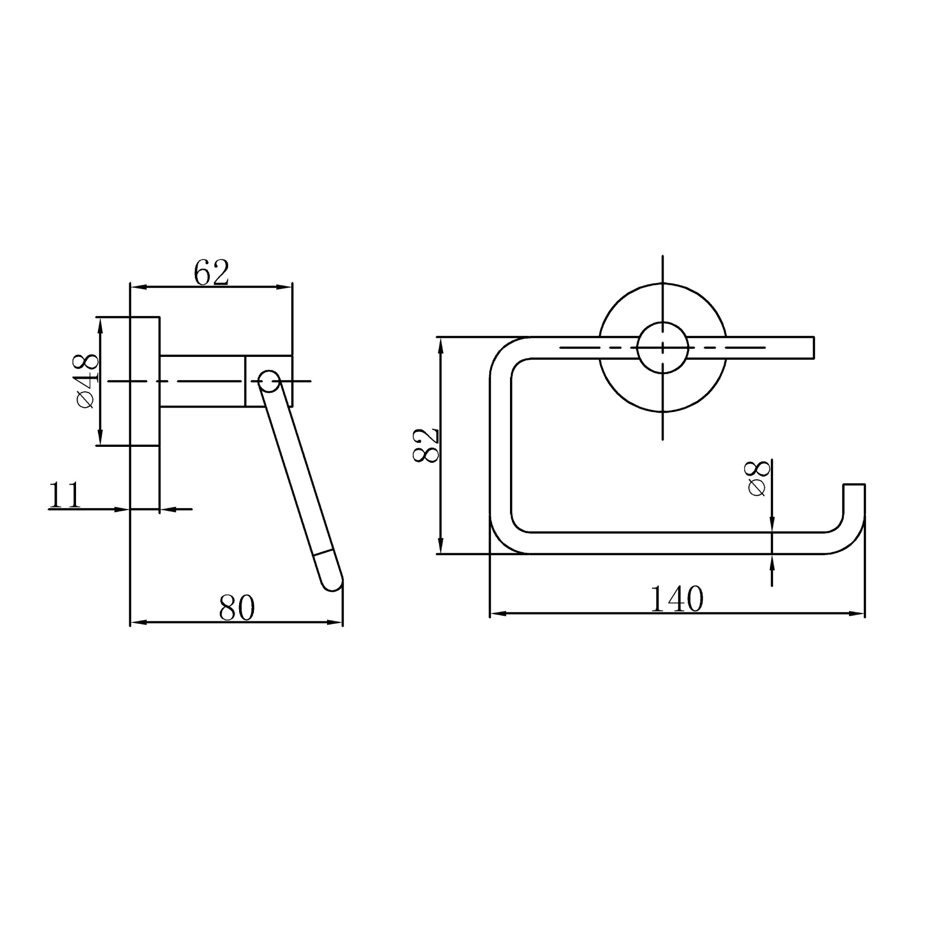 Toilet paper holder - SS
