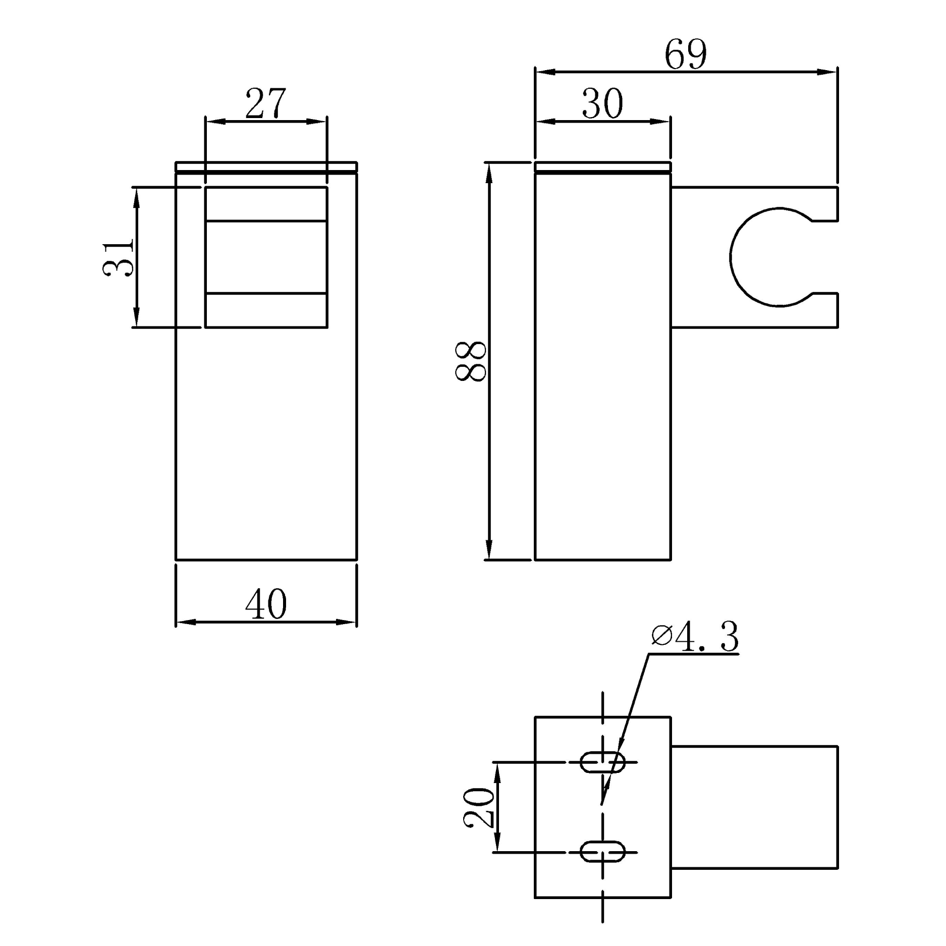 Shower holder - Plastic