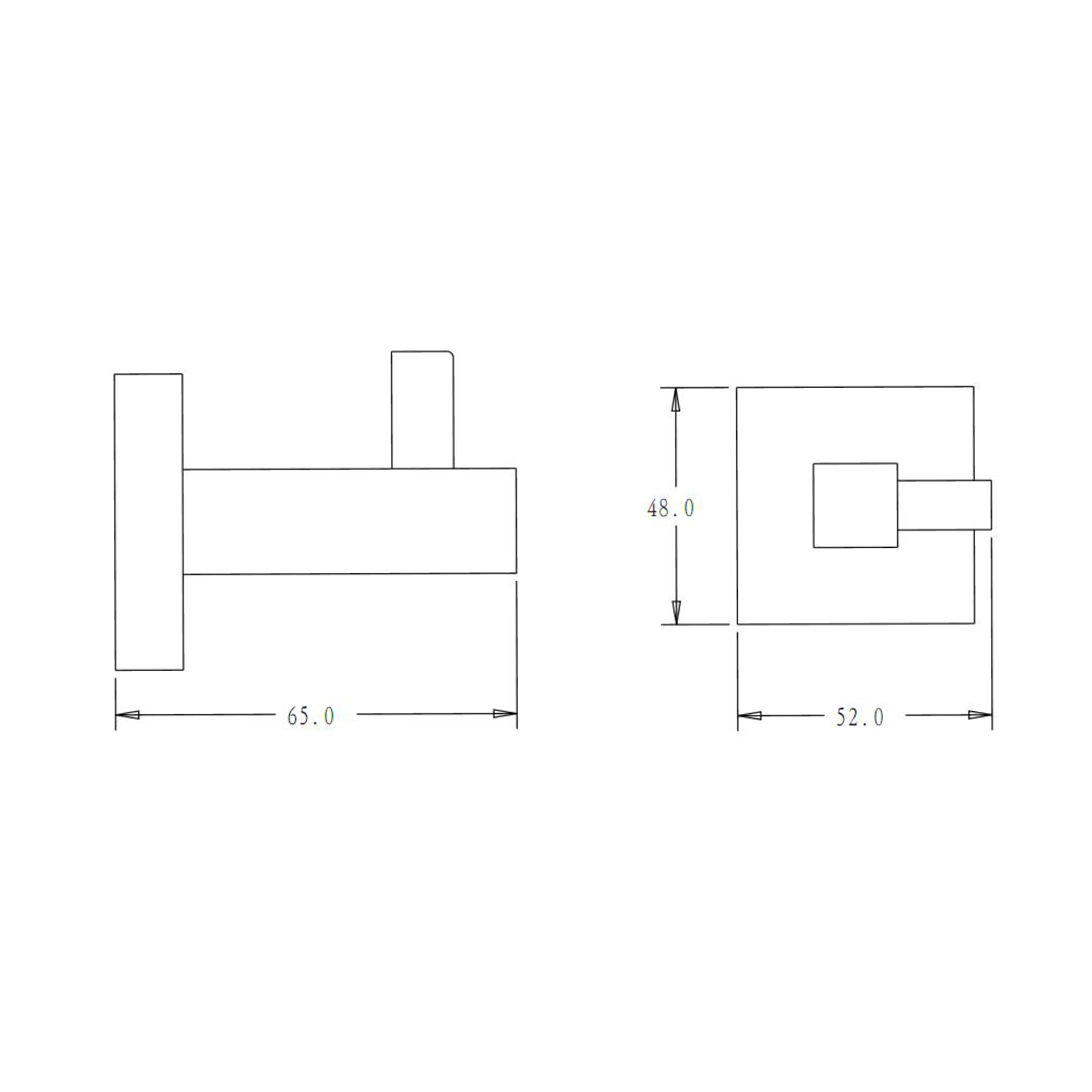 Rope hook - Brass - Matte black