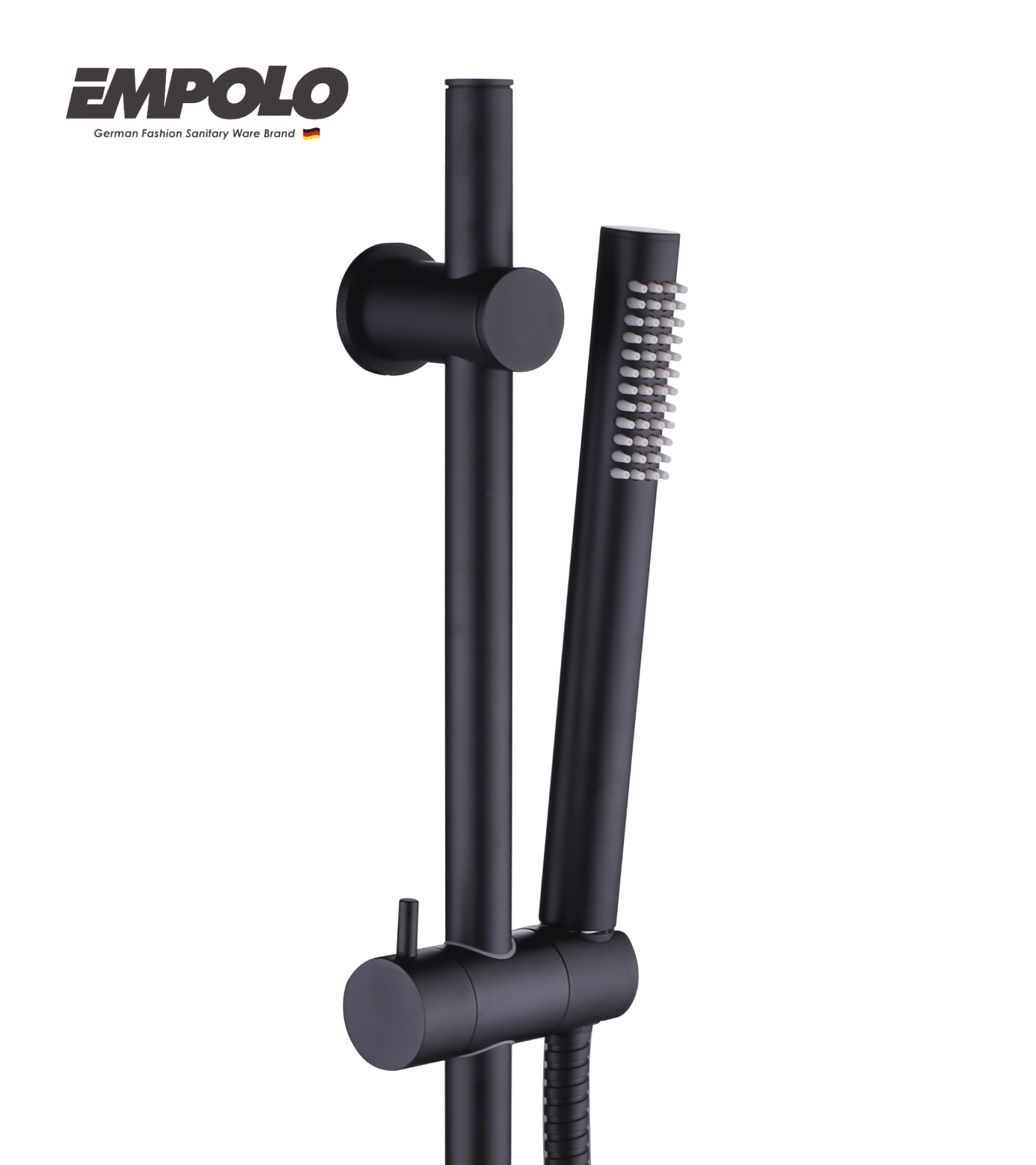 Sliding shower set - Brass - Matte black