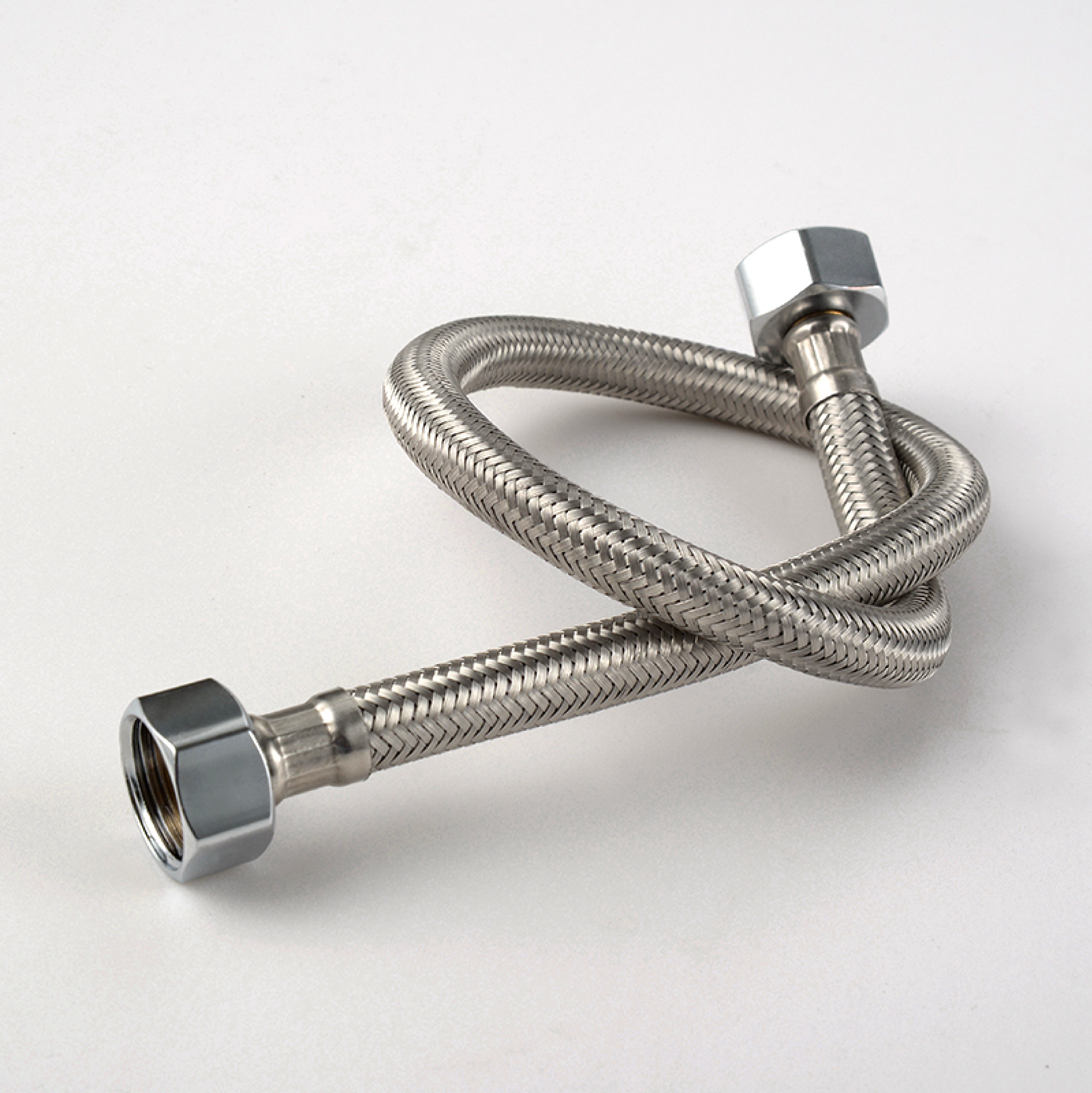 Double head pipe 40cm - SS - Chrome