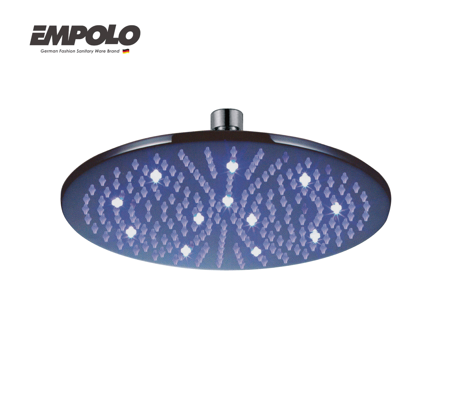 Shower head with LED - Brass - Chrome