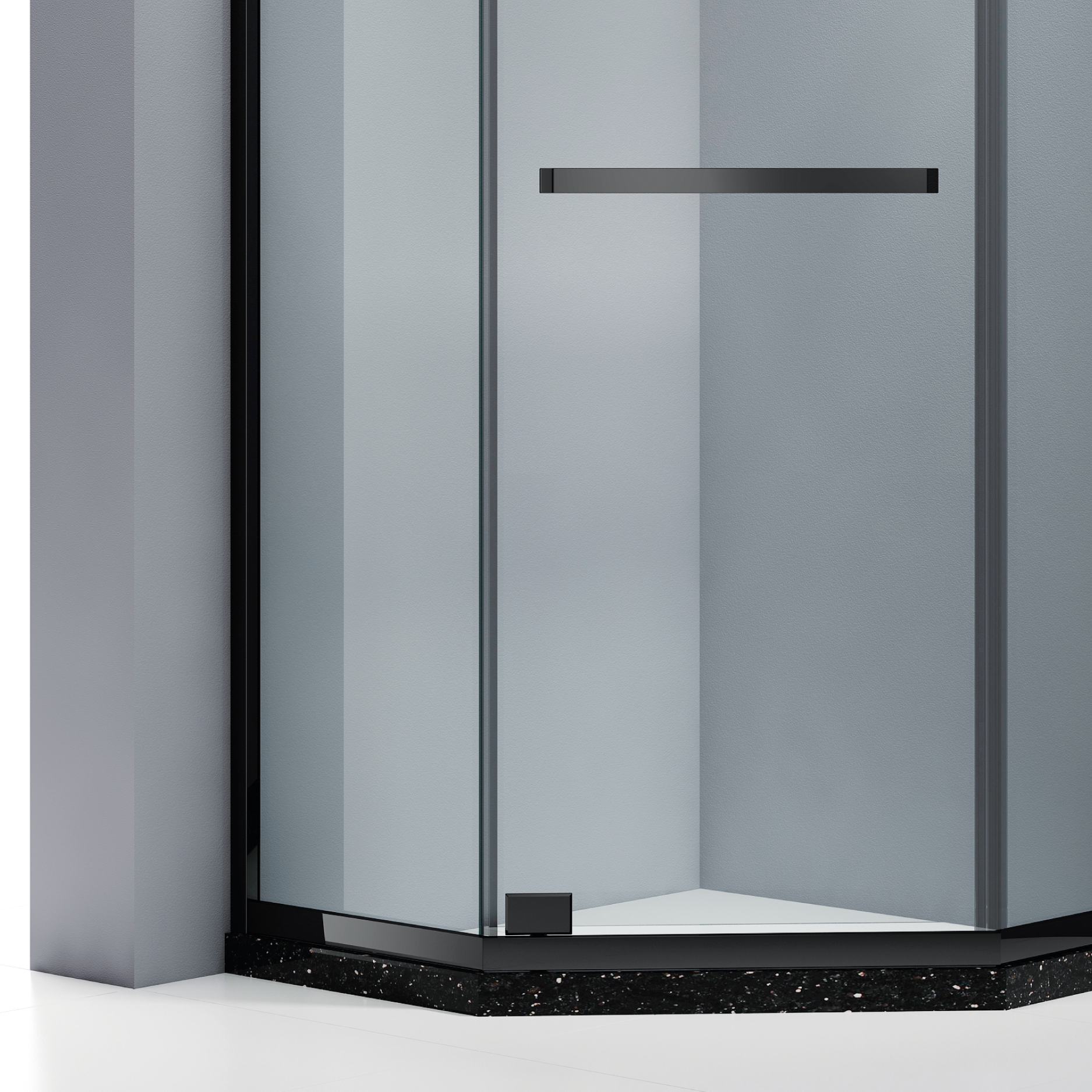 Shower room (without shower tray) - Matte black frame