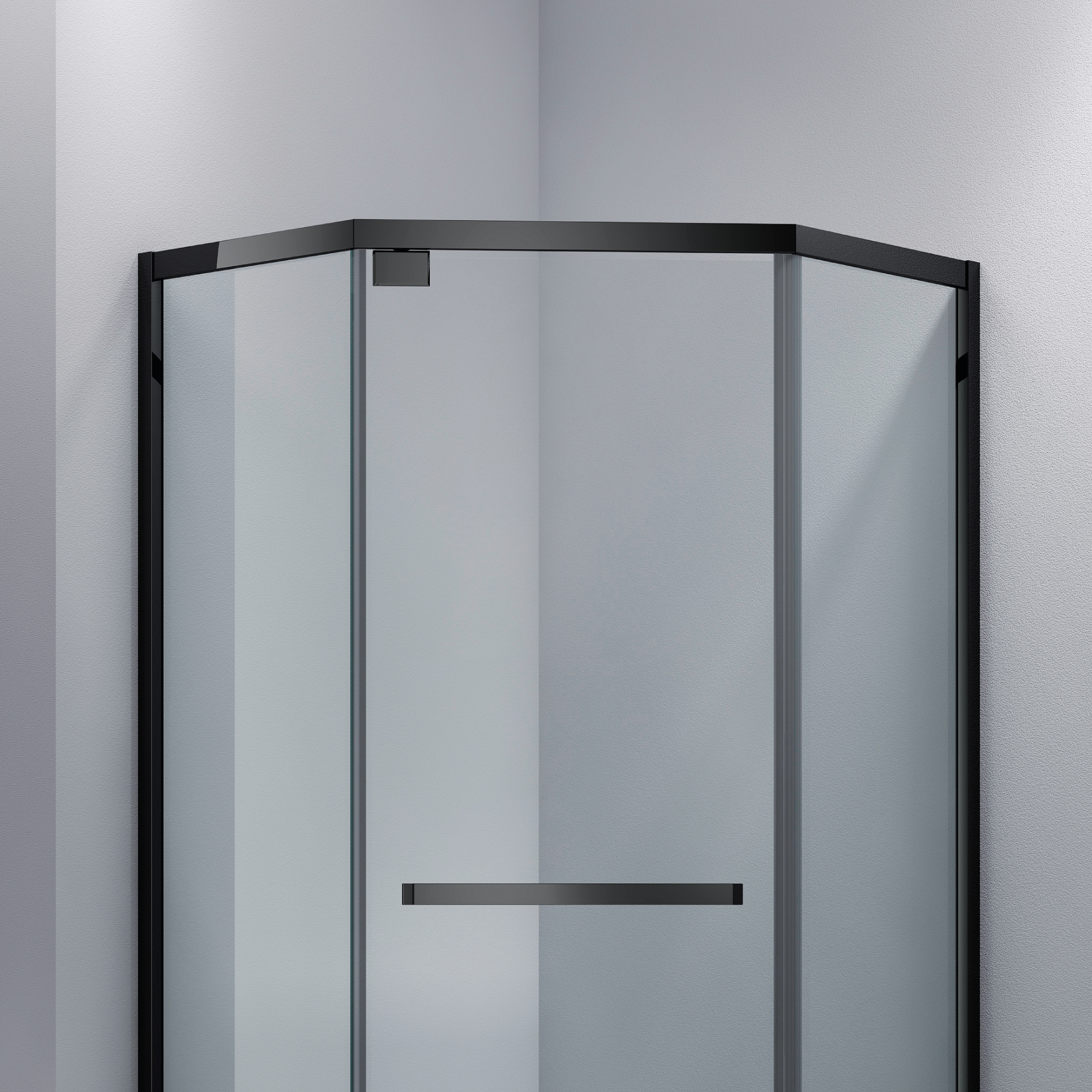 Shower room (without shower tray) - Matte black frame