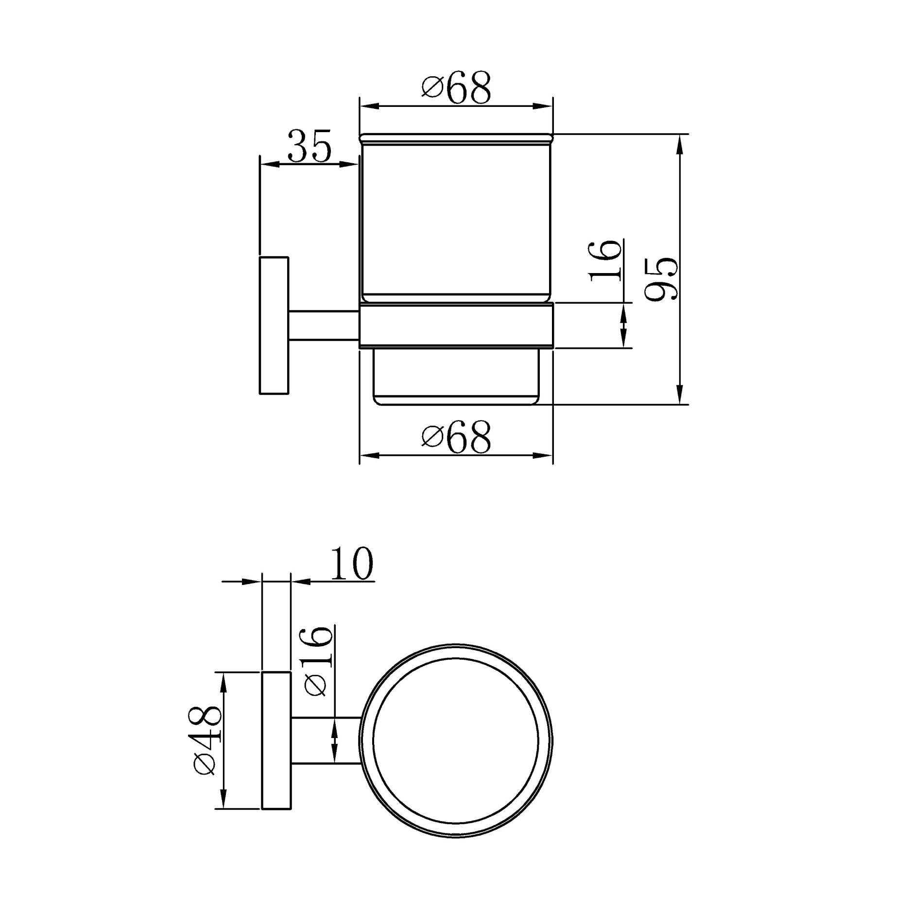 Tumbler holder - Brass & SS