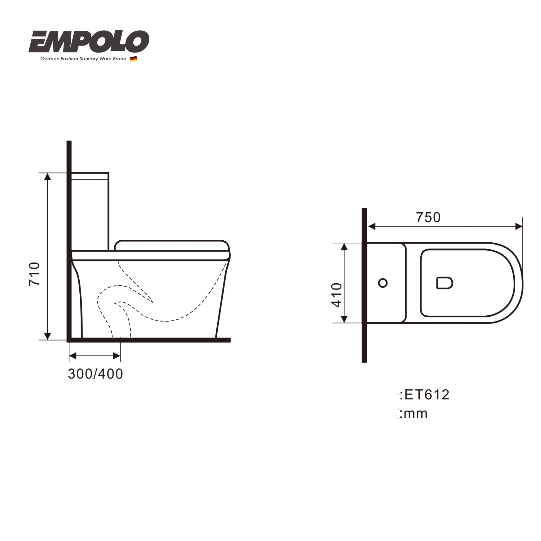 One-piece Toilet - Ceramic - Gloss white