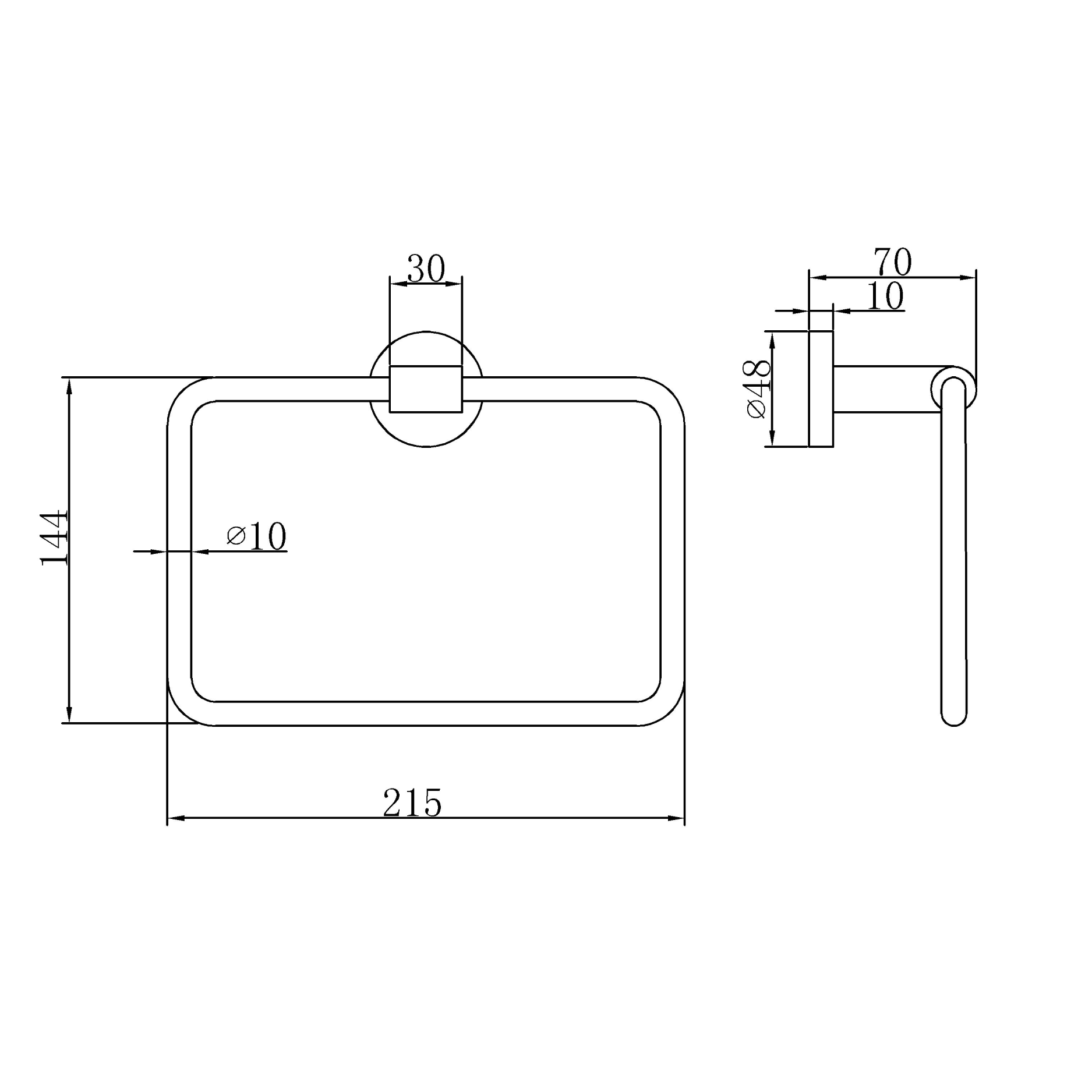 Towel ring - Brass & SS