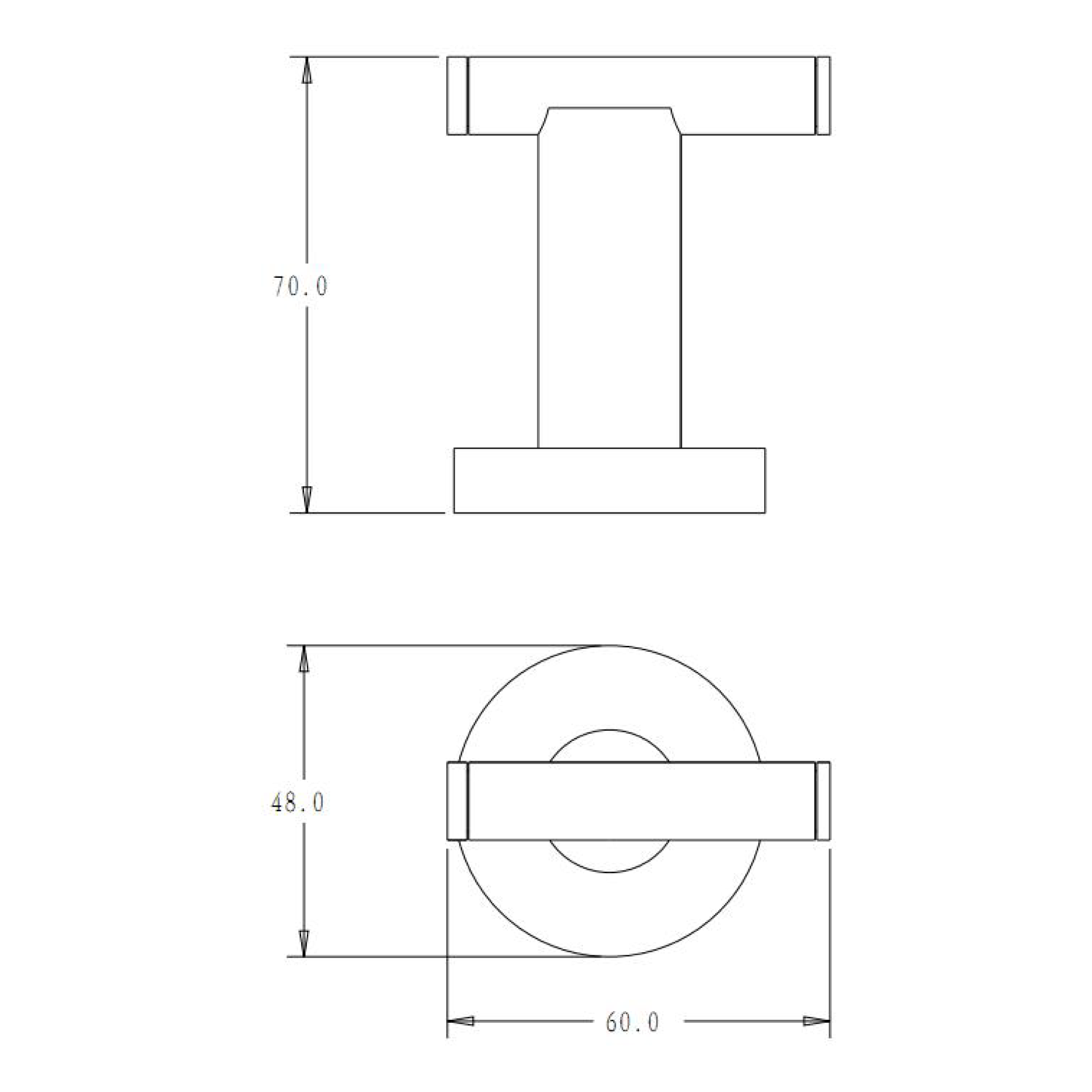 Single robe hook - Brass