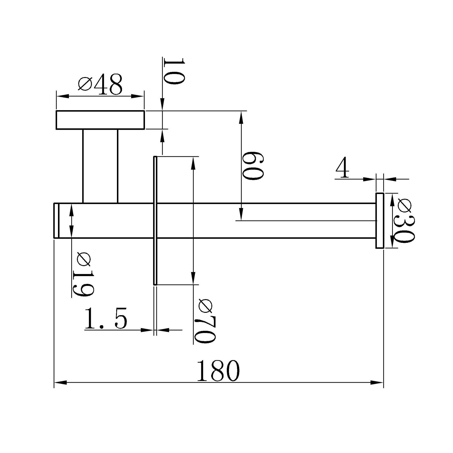 Toilet roll holder - Brass & SS
