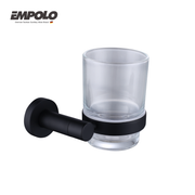 Tumbler holder - Brass - Matte black