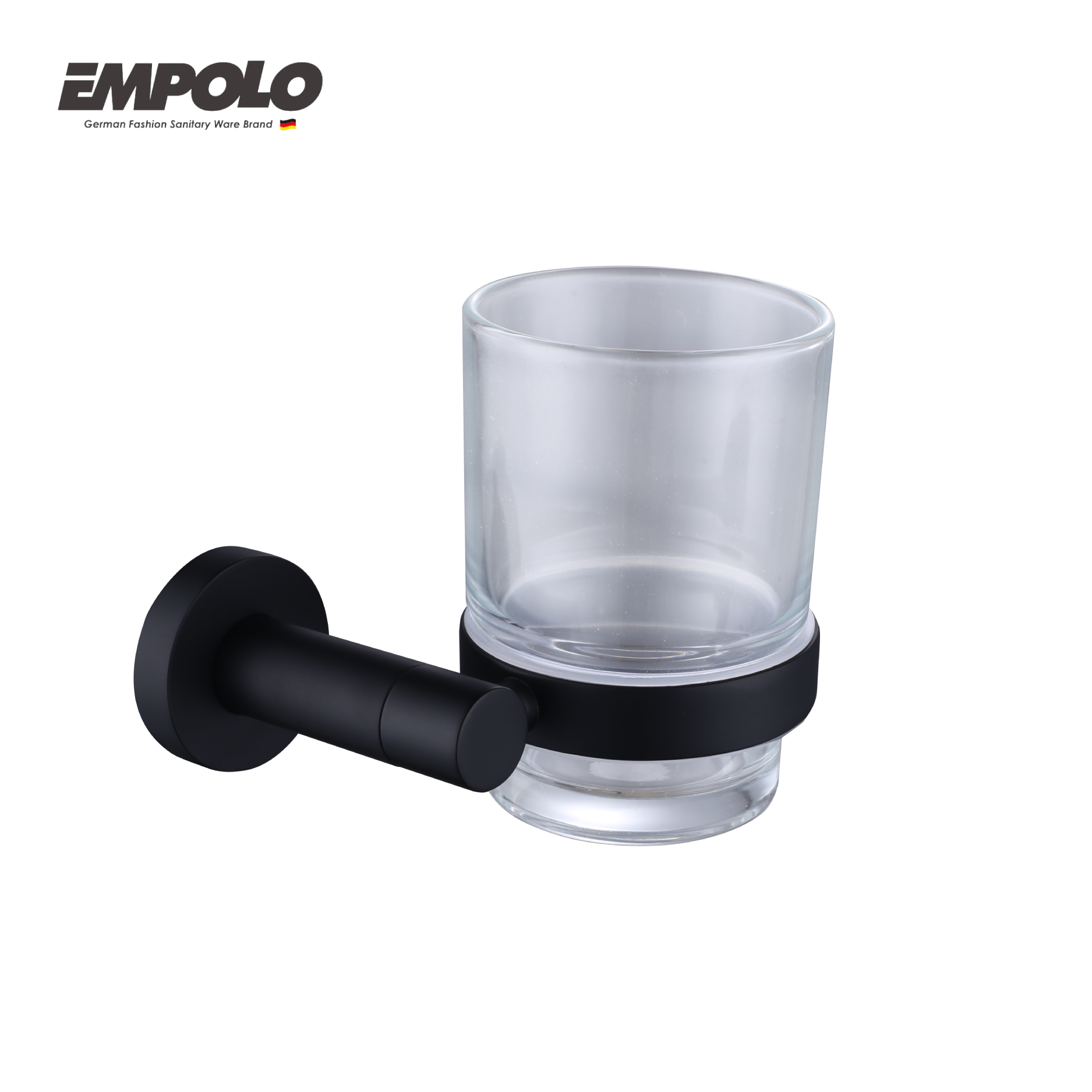 Tumbler holder - Brass - Matte black