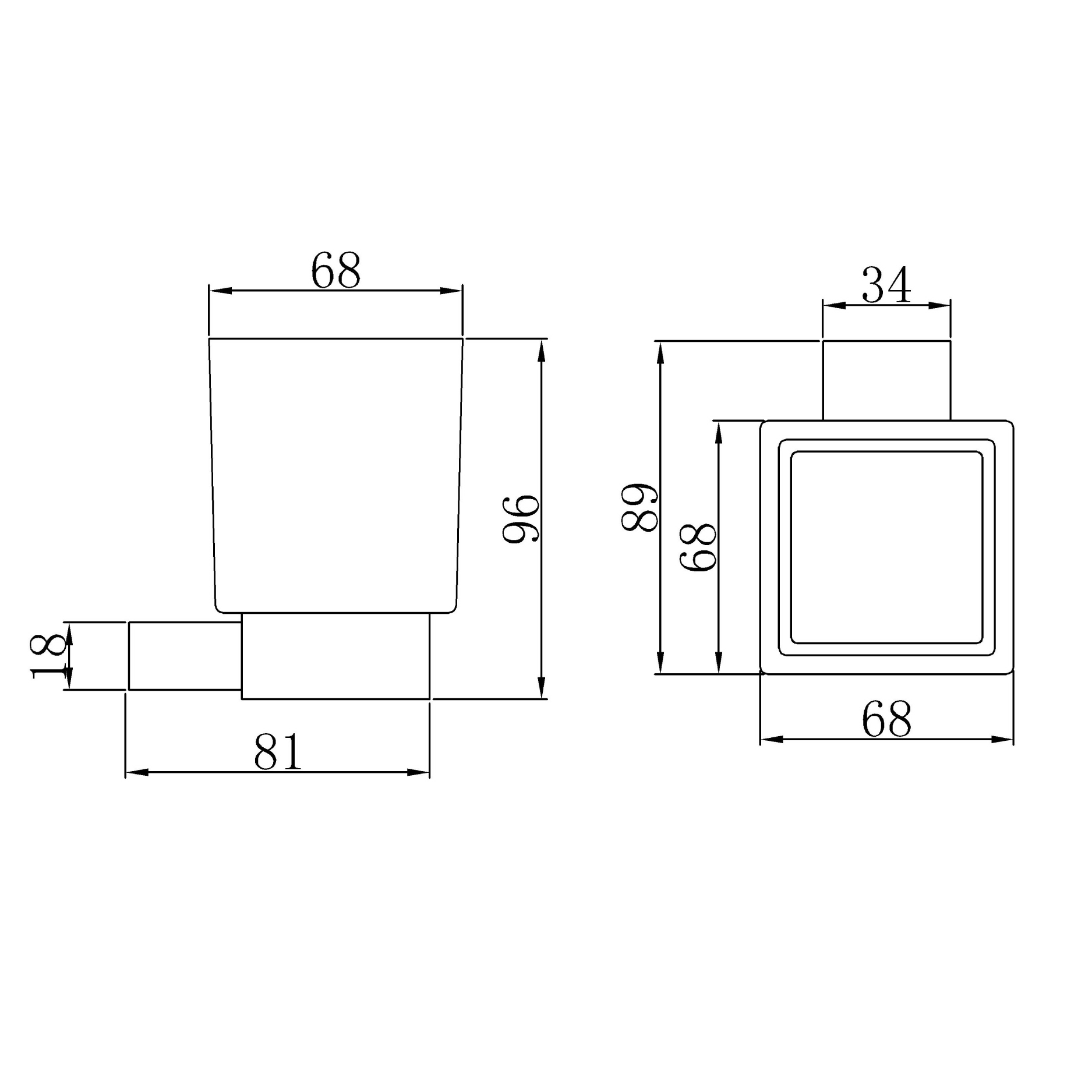 Tumbler holder - Brass