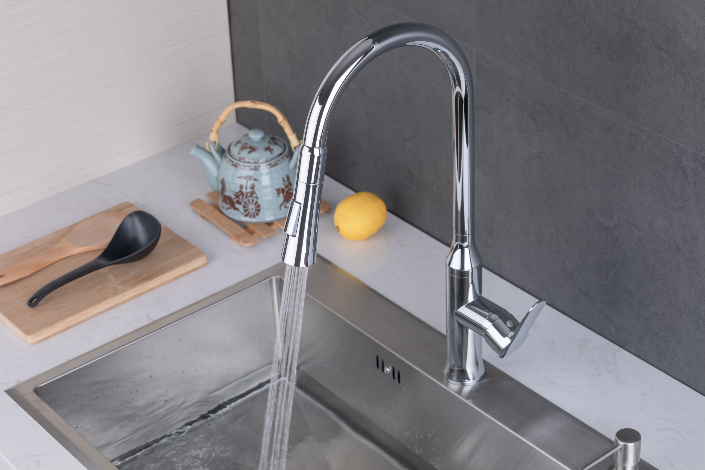 Kitchen tap - Brass - Hot & cold