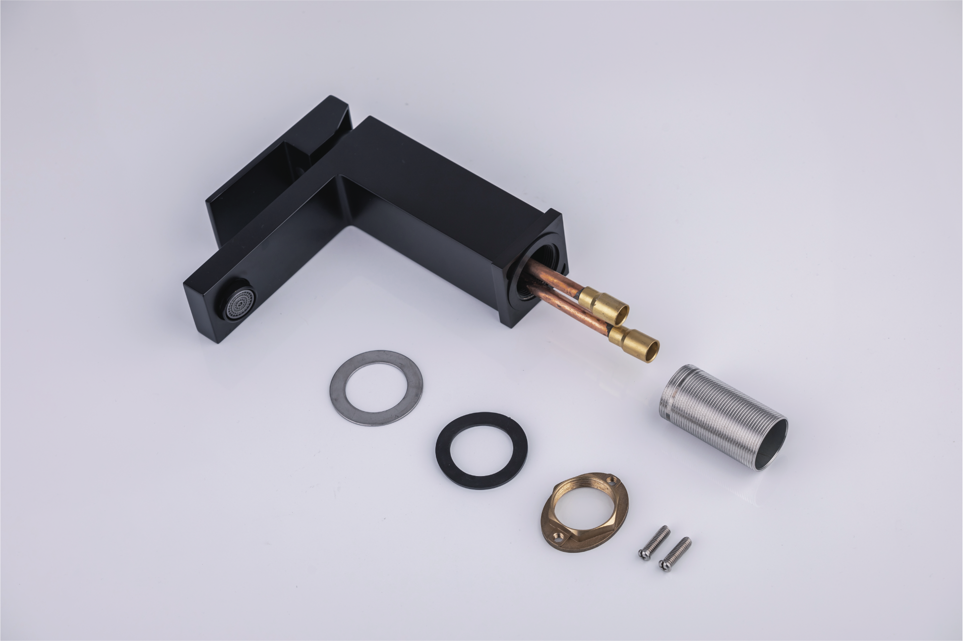 Basin tap - Brass - Matte black -  Hot & cold