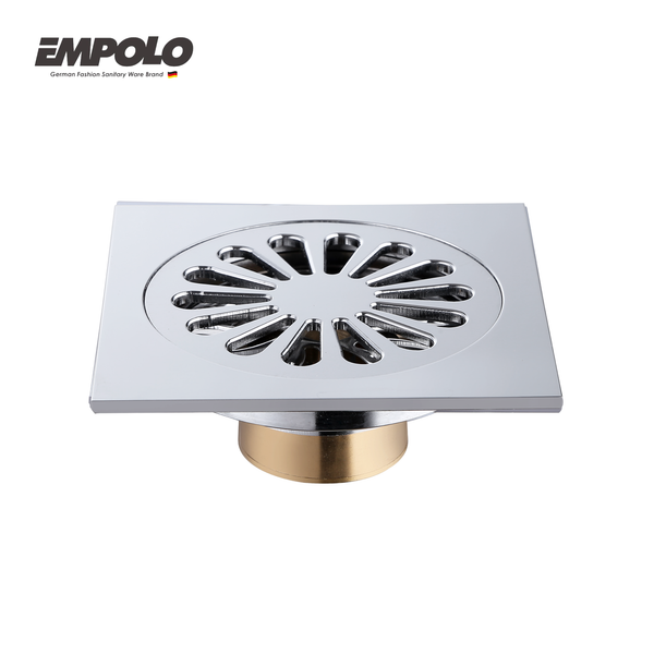Floor drainer - 100x100mm - Brass