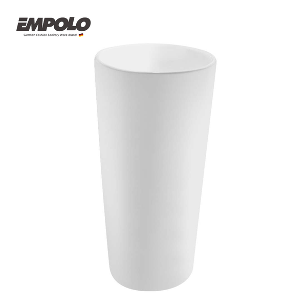 Pedestal basin with overflow - Ceramic