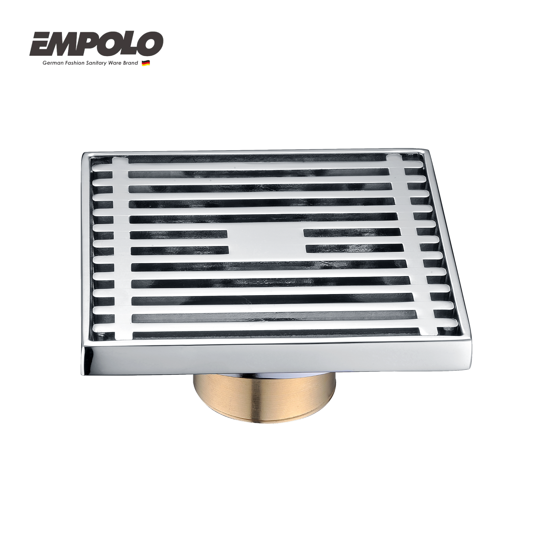 Floor drainer -100x100mm - brass